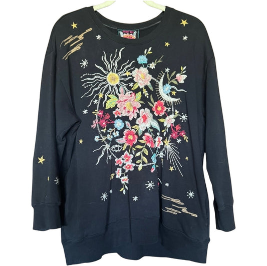 Lissa 3/4 Sleeve Sweatshirt - Black