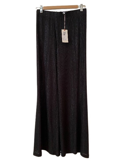 Jenna Metallic Easy Pant - Black