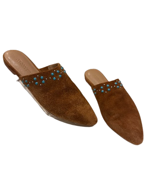 STUDDED MULE - TAN