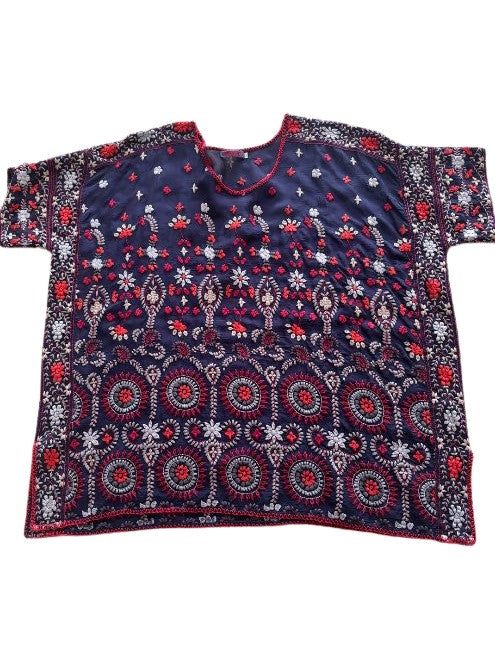 MELIA BLOUSE - BLUE GRAVEL