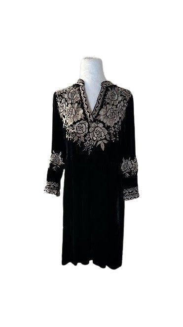 Olenna Velvet Henley Boho Dress