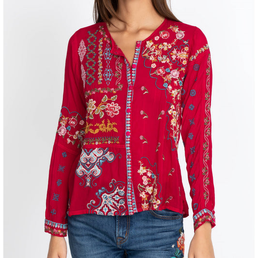 Endora Blouse - Cherries Jubilee