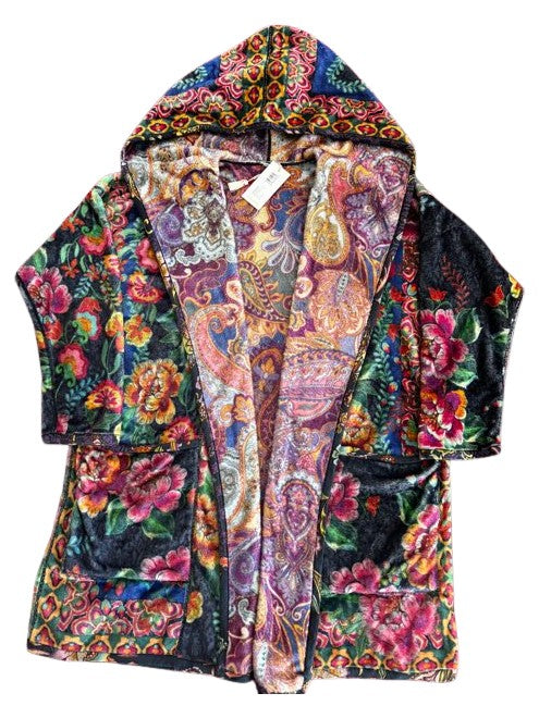 Joan Pouch Pocket Sherpa Jacket - Darnahta Scarf Print