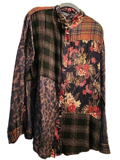 MIX MEDIA OVERSIZED SHIRT - Multi A