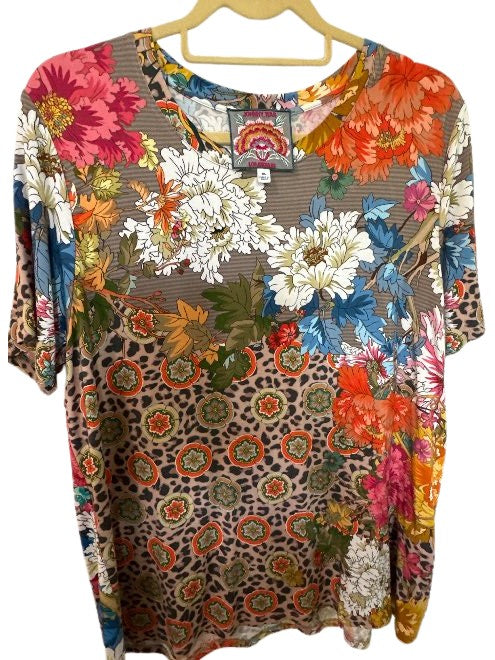 Taylor Leopard Favorite S/S Crew Neck Slim Tee