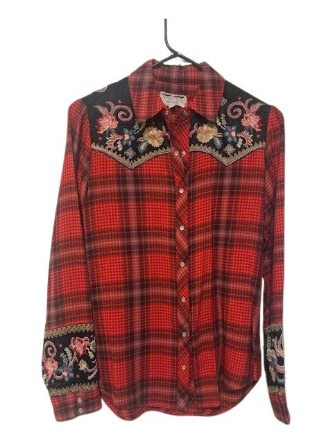 ESME PUFF SLEEVE WESTERN SHIRT - PLAID