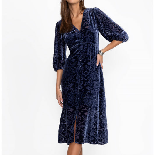 Ryan Midi Dress - Sapphire Blue