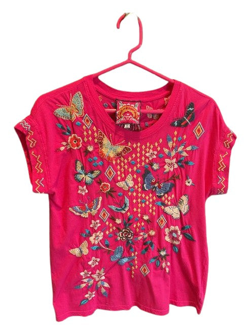 Griffin Easy Fit Tee - Flamingo Pink