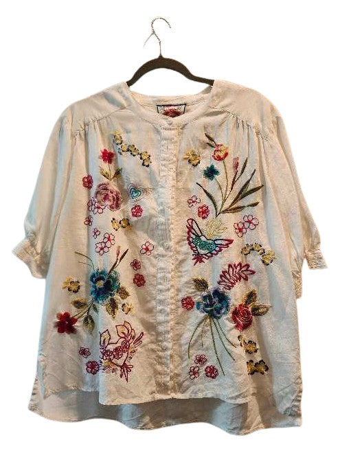 Jessi Shirred Yoke Blouse - White