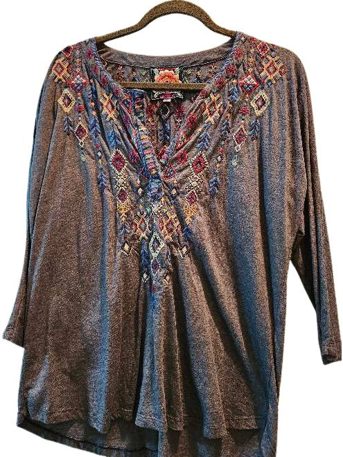 RUAH KNIT Long Sleeve HENLEY - INK