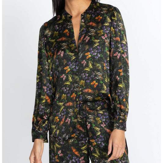 Midnight Mariposa Riviera Blouse - Midnight Mariposa