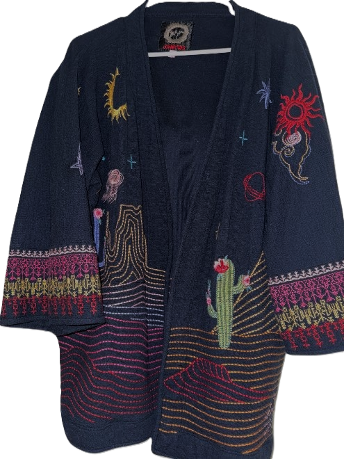 Biya Short Kimono - Navy