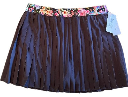 Bee Active Pleated Tennis Skirt - Black