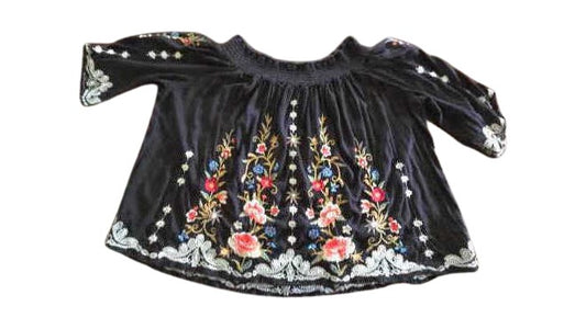 HARLETH OFF THE SHOULDER TEE - BLACK