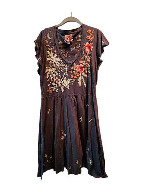 MANU FLUTTER SLEEVE KNIT DRESS - Deep Navy