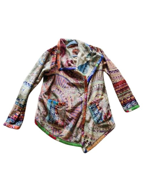 Joan Wrap Sherpa Jacket- Mosaic - Mosaic