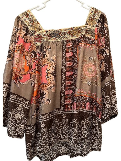 Square Neckline Blouse - Flora Lace