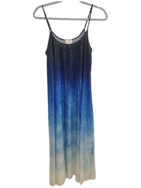 Tye Pleated Midi Dress - Ombre Sunset