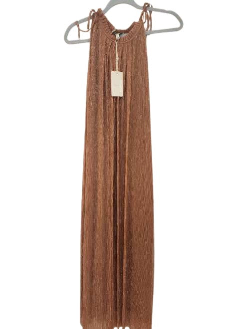 Dylan Halter Midi Dress - Metallic Melon