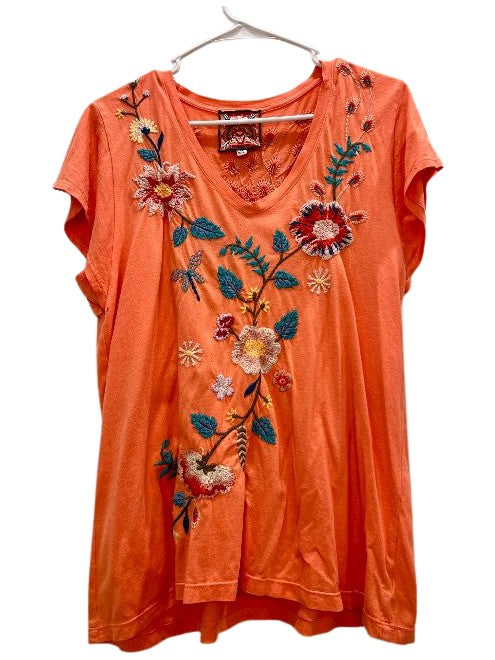 Grace Flutter Sleeve Tee - Living Coral