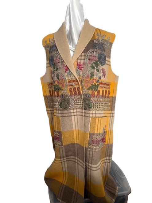 Molly Plaid Vest - YELLOW