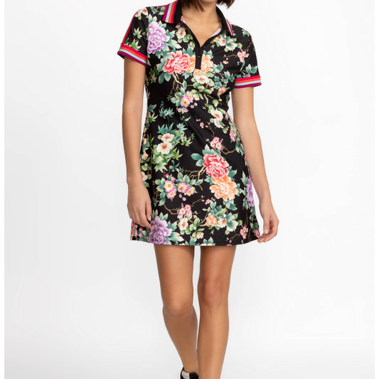 Bee Active Polo Golf Dress - Le Jardin Scarf Print