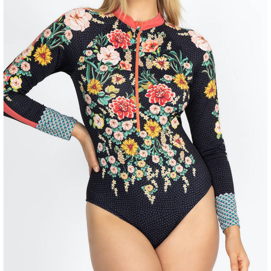 Mia Surf Shirt One Piece - Mia Floral