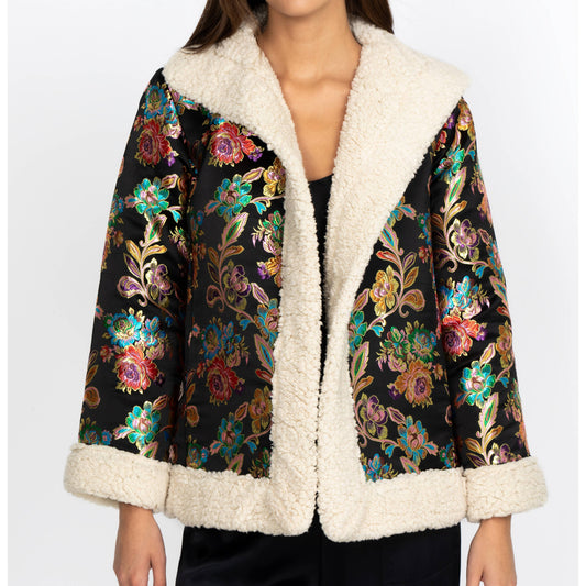 Sofie Jacquard Coat - Multi