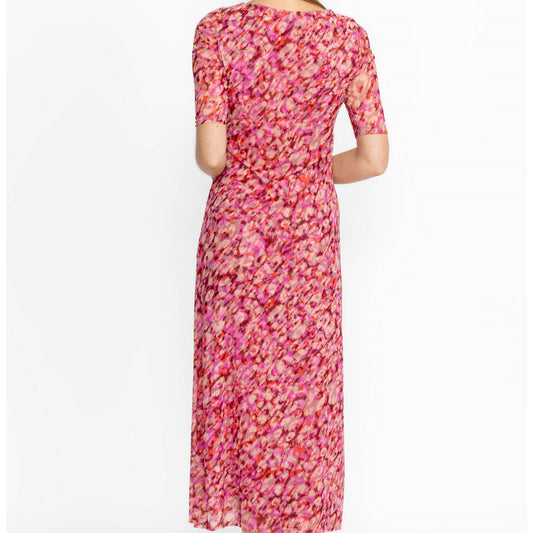 The Mesh Midi Dress - Mina Pink