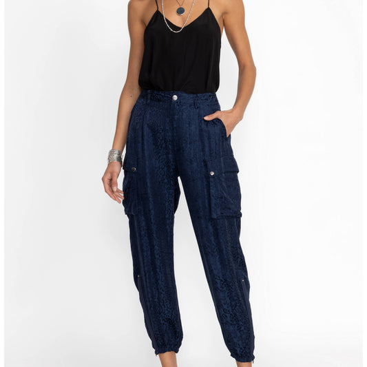 Kiarra Jacquard Pant - Blue Night