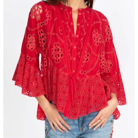 Xanthos Rae Blouse - Strawberry