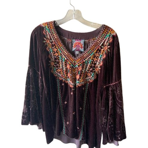 CHIRI VELVET SWING BLOUSE - COCO