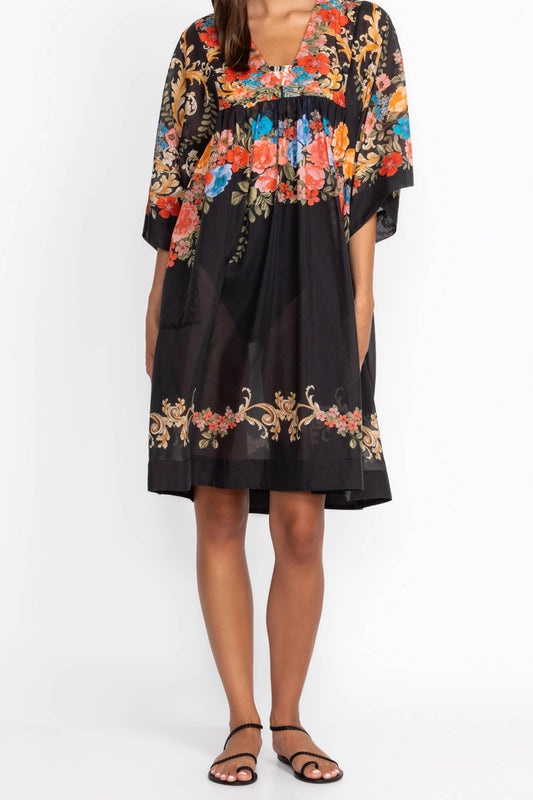 Black Royal Easy Coverup Dress - Multi