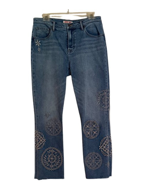 Sidney Cropped Baby Boot Jean - Medium Aged Indigo