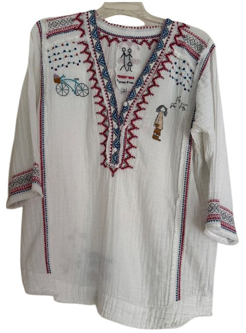 NARGIS GAUZE BLOUSE - NATURAL