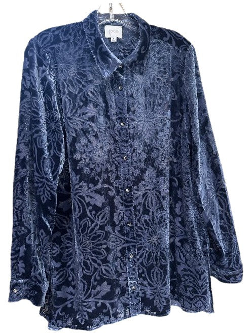 Misty Long Sleeve Button Down Shirt - Sapphire Blue