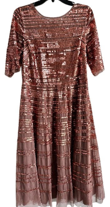 Sepia Beaded Mesh Dress - Sepia