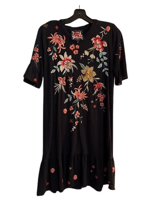 RUFFLE SLEEVE KNIT DRESS
