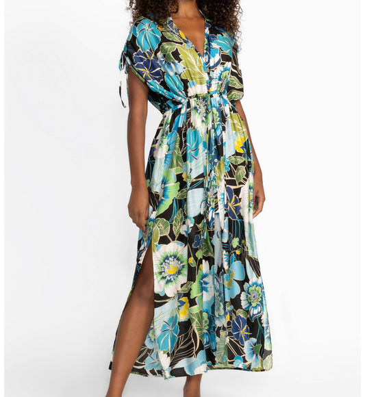 Jenn Drawcord Kaftan - Jenn Print