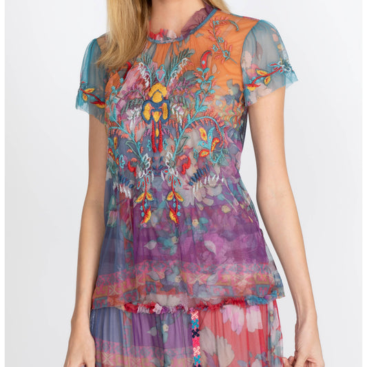 Giana Mesh Blouse - Saxhsi
