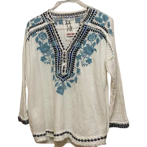 VEDERA GAUZE BLOUSE - NATURAL