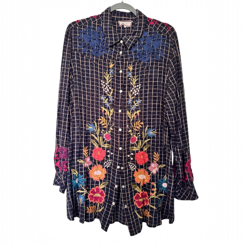 Tuscan Puff Sleeve Western Tunic - Multi