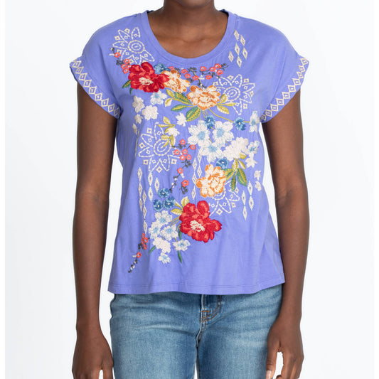 Josephine Relaxed Tee - Baja Blue