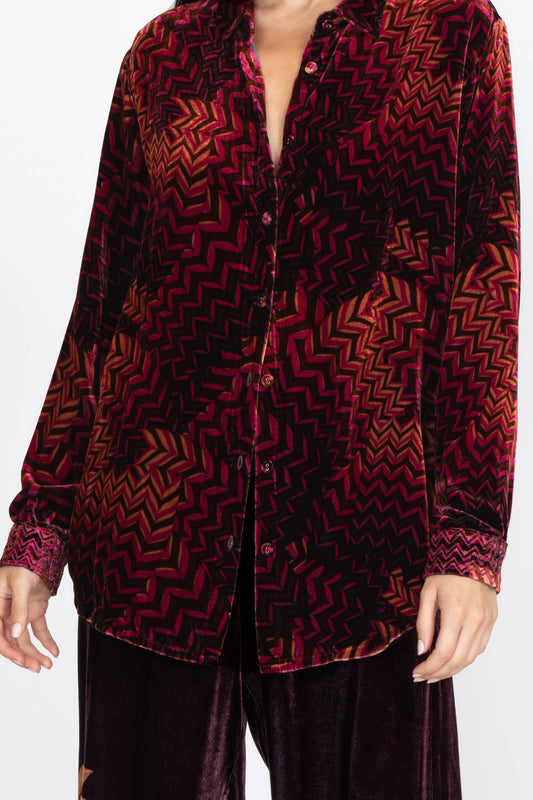 Belle Velvet Oversized Shirt - Belle