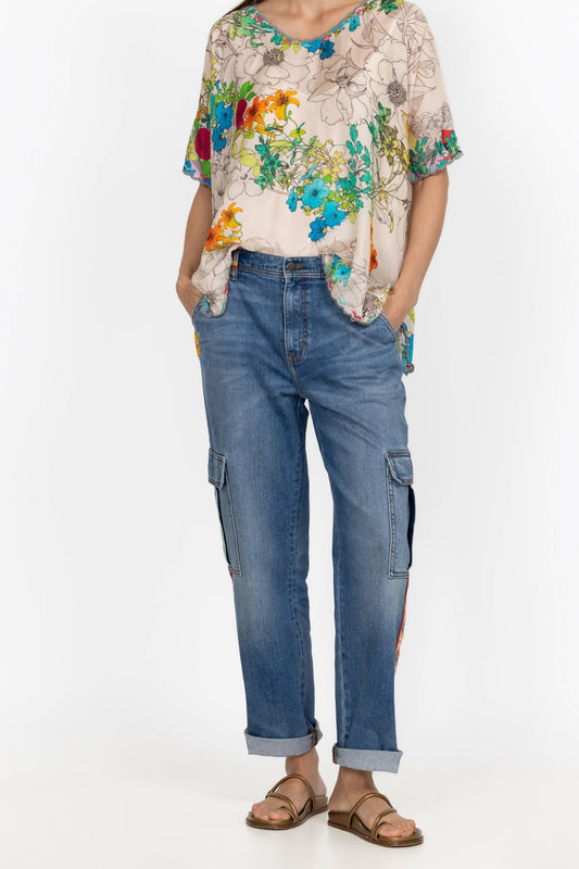 Eliza Cargo Jean - Medium Wash