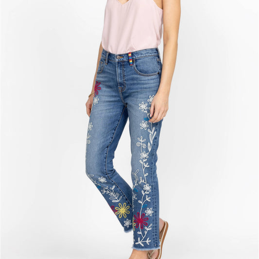 Ryan Cropped Baby Boot Jean - Light Indigo Wash