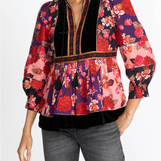 Kimmy Peasant Top - Multi