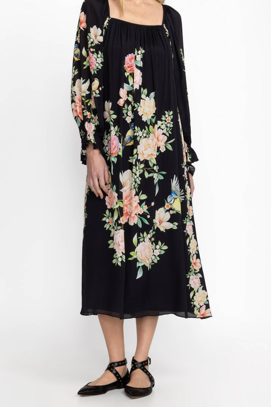 Byrdie Viscose Midi Dress - Black