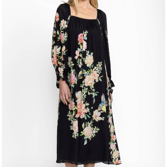 Byrdie Viscose Midi Dress - Black