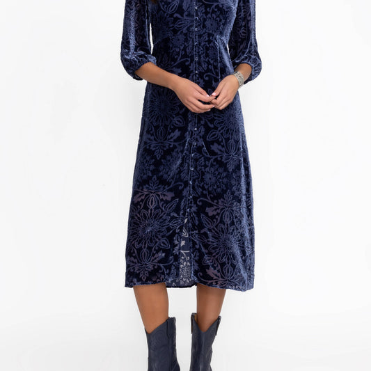 Ryan Midi Dress - Sapphire Blue